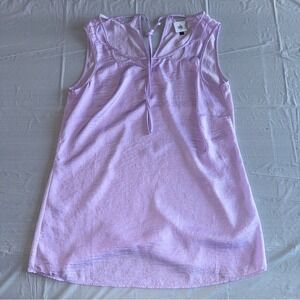 Cabi 5909 Lavender Purple Satin Sleeveless Tie Back Tank Top Shell Mens S